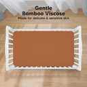KeaBabies 2-Pack Baby Crib Sheets for Boys, Girls - 52x28 Viscose Derived from Bamboo Toddler Bed Sheets Neutral, Fitted Crib Mattress Cover for Standard Baby Bedding, Soft & Cozy (Rust)