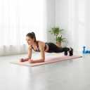 Phoenix Fitness NBR Yoga Mat - 15mm Extra Thick Exercise Mat with Carry Strap - Non Slip Yoga Mat for HIIT, Exercise & Pilates for Men and Women - Black or Pink