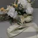 Wedding Bouquet Artificial Roses Flower Bride Bridal Bouquets Handmade Silk White Rose Flower Wedding Bridal Bouquets for Church Party Home Decoration