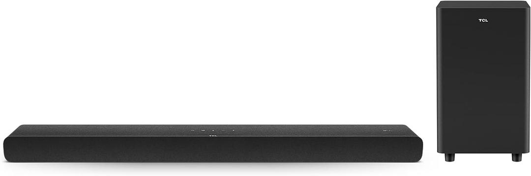 TCL Alto 8 Plus 3.1.2 Channel Dolby Atmos Smart Sound Bar with Wireless Subwoofer, WiFi, Works w/Alexa, Google Assistant & Apple Airplay 2, Bluetooth  TS8132, 39-inch, Black