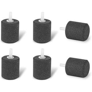 hygger Silent Aquarium Air Stones, Fish Tank Aerator Bubble Stone, Air Pump Accessories for Aquariums Kit for Aquarium Fish Tank and Hydroponic (6PCS(High 0.86in,Dia 0.86in))