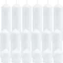 Pillar Candles Bulk Set - Unscented, Smokeless, Dripless | 3 Sizes: 2x3, 2x6, 2x8 Inches | Ideal for Weddings, Christmas & Home Decor (18, White)