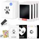MYPAWLETS Paw Print Kit,Clean Touch/Inkless Ink Pad for Dog/Cat Pawprints,Paw Print Stamp Pad for Dogs,Dog Paw/Nose Print Kit Keepsake,Pet Paw Print Impression Kit with Frame,Gifts for Pet Parents-4M (Medium (4 Pack))