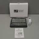 LFF Atomic Clock Large Display, Digital Wall Clock with Indoor Outdoor Temperature and Date, Wireless Outdoor Sensor, Digital Desk Alarm Clock Battery Operated for Bedroom, Easy to Read, Black