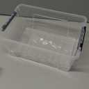 Clear 9-Pack Plastic Storage Bins with Lids, 6 Quart Stackable Containers Organization with Latch Buckle