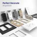 TOPELER 20 Amp Decorator Wall Outlet, Standard Electrical Receptacle Outlet, 2 Pole 3 Wire, Non-Tamper Resistant, NEMA 5-20R, Self-Grounding Residential Grade, UL, Glossy White, 10 Pack