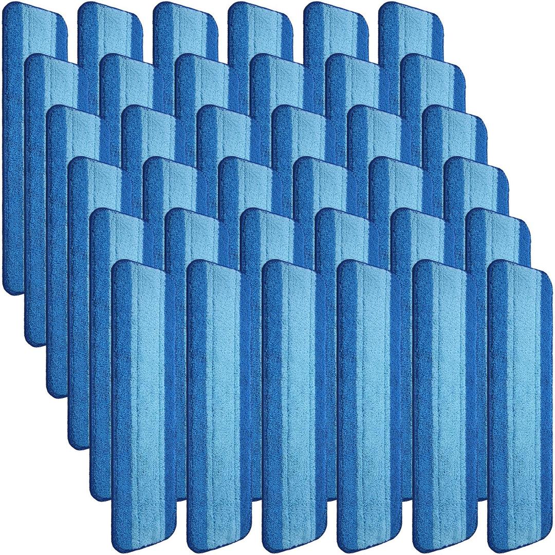 40 Pieces Microfiber Cleaning Pads Compatible with Bona Mop Reusable 18 Inch Replacement Cleaning Pads Washable Refills Replacement Heads for Floor Cleaning
