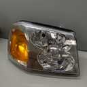 for 2002 2003 2004 2005 2006 2007 2008 2009 Gmc Envoy Headlight Assembly for 02-09 Gmc Envoy Clear Lens Chrome Housing with Amber Reflector Headlamp Replacement Left and Right Pair