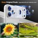 Jeluse Compatible with iPhone 17 Pro Camera Lens Protector, Strong Adhesion Full Coverage Metal Aluminum Alloy Ultra Clarity Tempered Glass Camera Screen Protector
