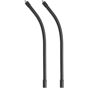 PATIKIL 12" Gooseneck, 2 Pcs 1/4"-20 Female to Male Thread Metal Universal Hose Flexible Arm Gooseneck Tube Extension Holder for Action Camera, Phone, Microphone, Black