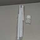 AIZESI 1PCS Spring Tension Curtain Rods 24 to 46 Inch White Tension Rod Spring Curtain Rod Short Curtain Rod Tension Adjustable Curtain Rods for Window, (With One Set Rod Holder)