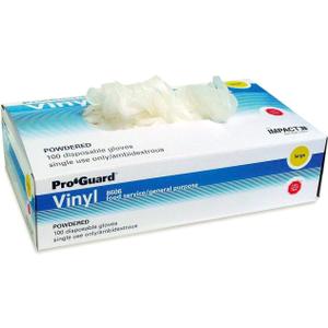 Vinyl Gloves, Powdered, Small , 4 mil, 100/BX, Clear