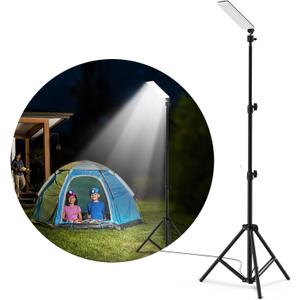 Camping Light,1680 Lumen Portable Light, LED Barbecue Lamp, Work Lights with Stand for Camping, Adjustable Metal Telescoping Tripod 6Ft, USB Interface Powered