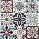 LONGKING Peel and Stick Backsplash Tile Stickers, Maximum Blue Green Tile for Kitchen, Stick on Wall Tiles (10 Sheets)
