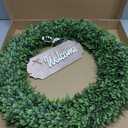 26Inch Boxwood Wreaths for Front Door, Summer Wreaths for Front Door Outside Realistic, Front Door Wreath Outside All Season, Artificial Green Wreath for Farmhouse Porch Wall Wedding Room Home Decor