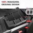 Autorder Center Console Organizer for Ford F-150 F150 2021-2026 Accessories Armrest Storage Box Secondary Insert Tray with 2 Color Mats