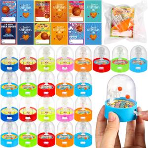 Capoda 36 Pack Valentines Day Gifts with Mini Basketball Shooting Games Sports Gift Cards Finger Basketball Toy Valentine's Exchange Greeting Cards for Classroom School Valentines Party Favors