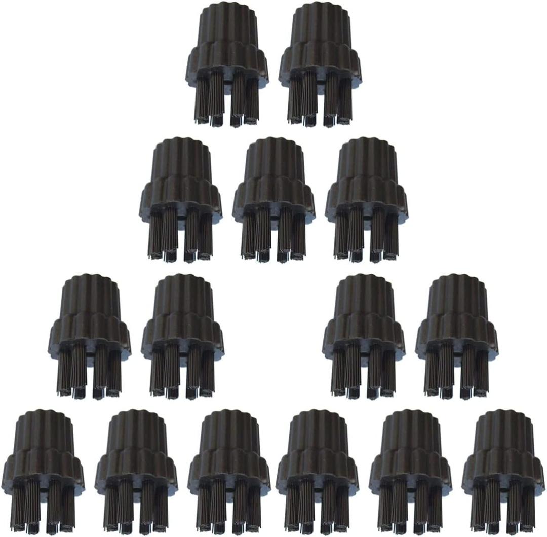Yardwe 15Pcs Multi-Purpose Cleaning Machine Brush Set for Steam Cleaner and Washer Machine Household Appliance Brush Accessories for Floors Surfaces Bathroom Cleaning and Practical