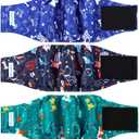 Paw Legend Washable Dogs Diapers Male Dog Belly Bands for Male Dogs Diapers Reusable Puppy & Doggie Diapers Male (3 Pack, Medium)