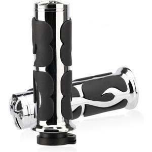 2 x LKV 1 Inch Motorcycle Grips for Cable Throttle Handlebars Fits Select Harley Sportster 883/1200 (Cable Throttle Only), Dyna & Touring Models | Not for Electronic Throttle