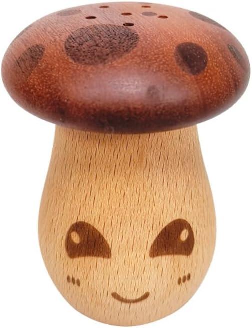 DISNEY Japanese Style Wooden Toothpick Holder, Cute Mushroom Toothpick Dispenser Box, Creative Wood Toothpick Container with Storage Function