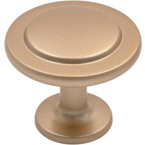 Alzassbg 10 Pack Champagne Copper Cabinet Knobs, 1-1/4 Inch Diameter Round Kitchen Knobs for Cabinets and Drawers AL6012SCG