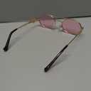 Rmerom Retro Oval 90s Metal Sunglasses for Women, 2026 Trendy Chic Narrow Gold Sun Glasses Fashion Sunnies (Gold Frame - Pink Lens)