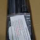 Tension Curtain Rod Long Curtain Rods No Drilling 43-100 Inch Adjustable Black Shower Curtain Rod 1.1 Inch Diameter Thick Heavy Duty Shower Rod for Windows Bathroom Outdoor No Rust