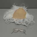 Gvhntk Short Curly Old Man Bald Cap Wig Mad White Scientist Synthetic Balding Halloween Anime Cosplay Costume Wigs