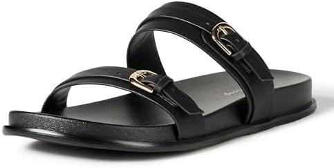 The Drop Women's Avona Two Strap Slide Sandals, Black 11