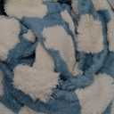 LE SURE Donut Dog Bed Medium Size Dog - Round Cat Beds for Indoor Calming Pet with Washable Cover, Cute Modern Puppy Beds with Jacquard Shaggy Plush & Anti Slip Bottom, 30 Inch, Blue (Cozy Clouds Blue)