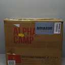 ALPHA CAMP Stadium Seat Chair for Bleachers with Back & Arm Rest (Black Grey-2pcs)