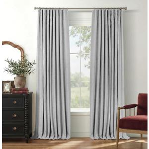 INOVADAY 100% Blackout Curtains for Bedroom Black Out Curtains 84 Inch Long
Grey Curtains for Living Room 2 Panels, Clip Rings Linen Look Blackout Drapes, Thermal Insulated Room Darkening,W50xL84
 1 sustainability feature 
50+ bought in past month