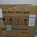 M MIVONDA Hollywood Vanity Mirror with 18 Bulbs Lights, Large Lighted Makeup Mirror for Desk and Wall, Dimmable 3 Lighting Modes, Plug-in & USB Charger Port, White