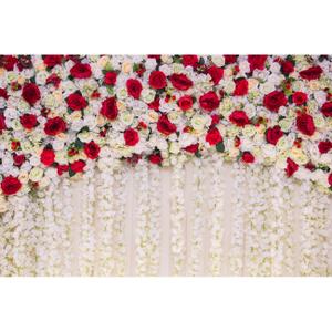 10X8FT Red Rose Wall Picture Backdrop Couple Photo Photography Background Festival Party Decoration Banner DH-165