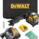 DEWALT Laser Level 360 Self Leveling, 3 Way Green Laser Leveler Tool 12V MAX with 2.0Ah Battery, Charger and Durable Carrying Case, 100 Ft, Tripod Compatible (DW089LG)