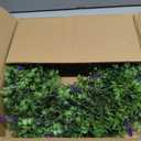facdiwok 20 Inch Artificial Boxwood Wreath with Purple Lavender, Green, 20 Inch