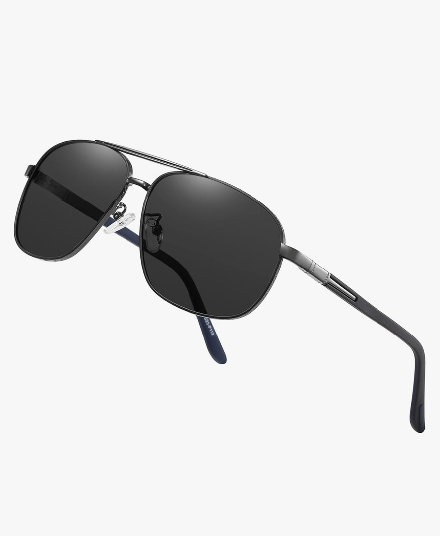 Trendy Polarized Aviator Sunglasses for Men Classic Sunglasses, UV400 Protection Mirror Lens, Fashion Vintage