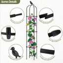 Trellis for Climbing Plants Outdoor - 69"(H), Expandable and Rust-Proof Metal Plant Support, Easy Installation, Garden Trellis for Potted Roses, Vines, Jasmine(2 Pack), 69"h-2pcs