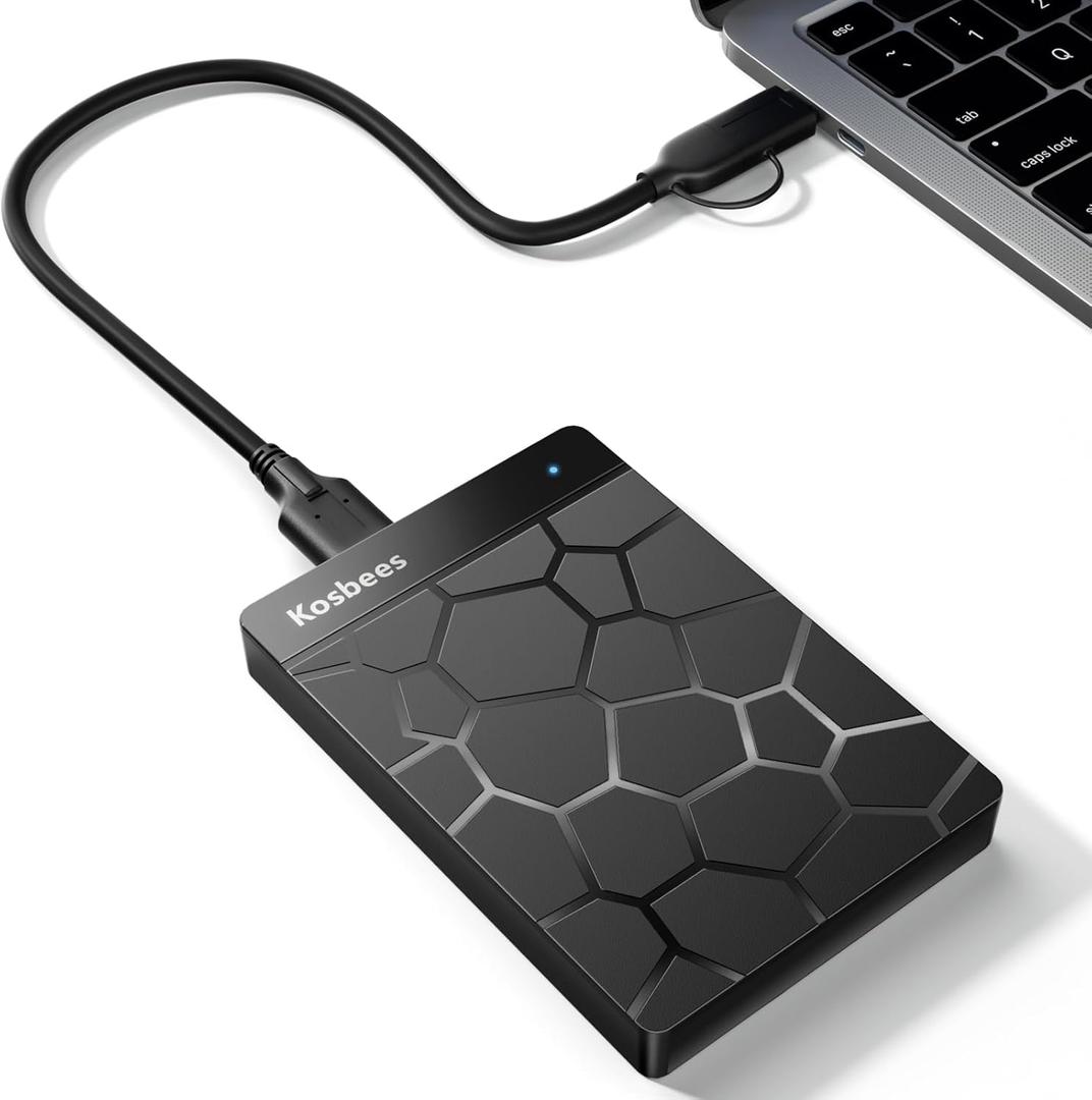 500 GB External Hard Drives,Portable Hard Drive for Windows,Ultra Slim External HDD Store Compatible with PC, MAC,Laptop,PS4, Xbox one, Xbox 360;Plug and Play Ready (BLACK)