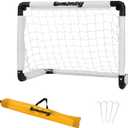 Soccer Goal,Small Soccer Goals for Kids, Foldable Mini Soccer Goal Set with Portable Soccer Net for Kids, Kid Soccer Goal for Indoor Outdoor Backyard Play, Soccer Toy Gift for Children
