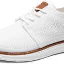 Bruno Marc Men's KnitFlex Breeze Mesh Sneakers Oxfords Lace-Up Lightweight Casual Walking Shoes (12, 01 White)