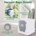 3 x WKZO 3 Pack Dust Vacuum Bags Fits iRobot,High Efficiency Dirt Disposal Bags for all Roomba Clean Base Models i1+,i3+, i4+, i5+, i7+, i8+, j5+, j7+, Combo j7+, j8+, j9+, Combo j9+,i & s & j Series