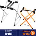 Best Marine and Outdoors Folding Kayak Stands 21" Tall, No Assembly, Heavy Duty Aluminum, Portable Kayak Storage Rack for Canoe, SUP & Paddle Board 150 lb Capacity, Lightweight & Foldable