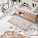 Yimobra Long Bathroom Rug Non Slip 44x24 Inch, Extra Thick Soft Absorbent Chenille Bath Mat, Machine Washable Quick Dry Bath Rugs for Bathroom Floor, Tub and Shower, Home Decor Accessories, Khaki