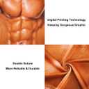 Goodstoworld Unisex 3D Fake Abs T Shirts Shredded Chest Printed Short Sleeve Costume Novelty Tees Shirt (L)