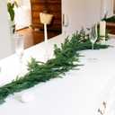 6FT Real Touch Norfolk Pine Green Artificial Christmas Garland Faux Greenery Garland for Holiday Fireplace Mantle Window Indoor Outdoor Decor, Winter Christmas Decorations, 1 Pcs