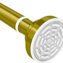 TEECK Shower Curtain Rod, 40-73 inch Adjustable Tension Spring, Shower Curtain Rod Tension, Premium Stainless Steel, Anti-Slip, No Drilling, No Rust, for Bathroom, Gold