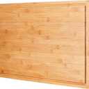 Extra Large Cutting Boards for Kitchen, XXL Reversible Large Bamboo Cutting Board, Carving Board Cheese Board with Deep Groove, Kitchen Chopping Board for Meat, Vegetables, Fruit, Turkey