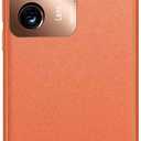For Samsung Galaxy Note 20 Ultra Case with Leather Quality and Full Metal Lens Back,Slim Cover,Anti-Drop,Orange